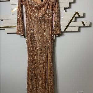 Windsor Bronze Sequin Gown -104